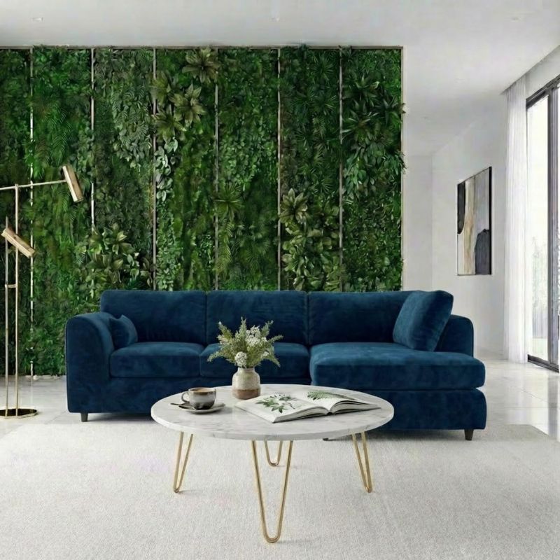 Dylan Right Hand Facing Couch for Living Room (Midnight Blue)
