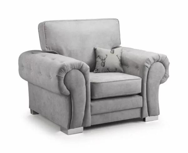 Verona Armchair in Grey – Stylish & Comfortable Living Room Chair