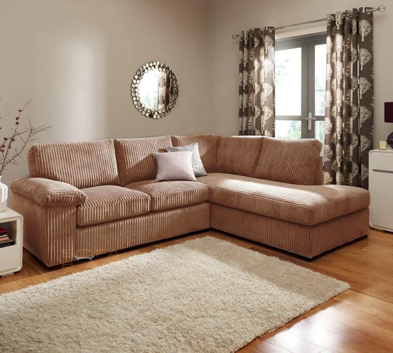 Delta Mink Corner Sofa – 4 Seater L-Shaped Design (Left/Right Facing Option)