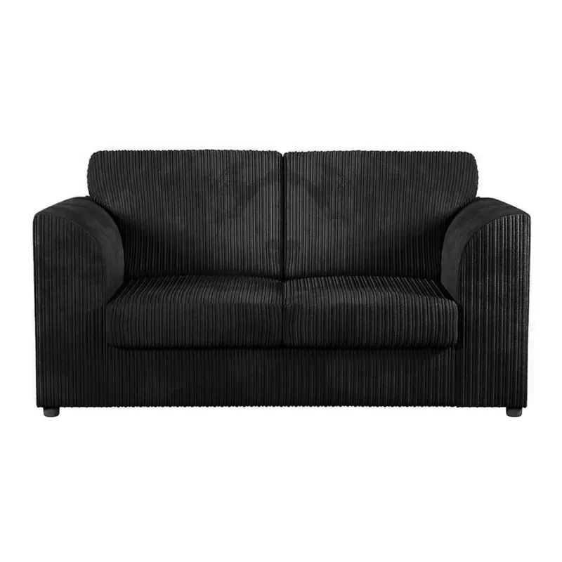 2 Seater Corduroy Sofa High back (Black)