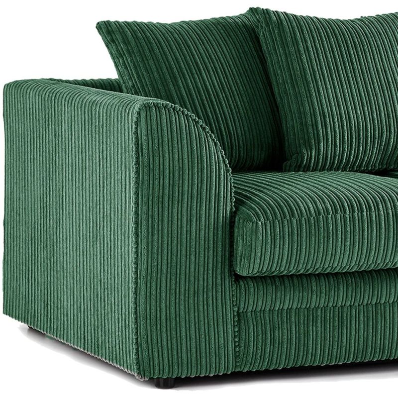 Jumbo Cord 2 Seater Scatterback Sofa - Green