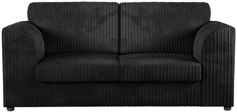 Jumbo Cord (High Back) 3 Seater Sofa Black