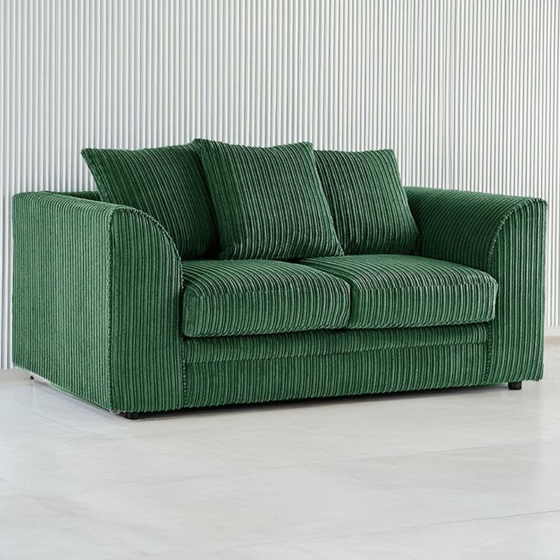 Jumbo Cord 2 Seater Scatterback Sofa - Green