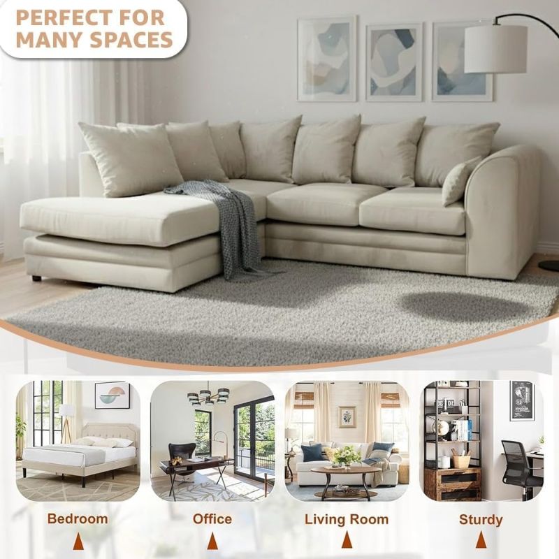 Cream Plush Velvet Corner Sofa Set – Modern L Shape Sofa | Left & Right Hand UK