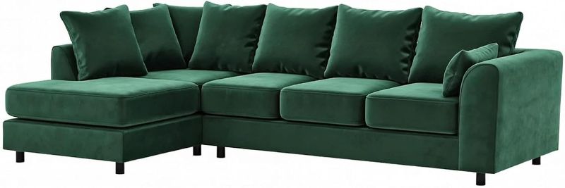 Upholstered 5 Settee Scatter Back Suites for Living Room (Green, LH 5 Seater)