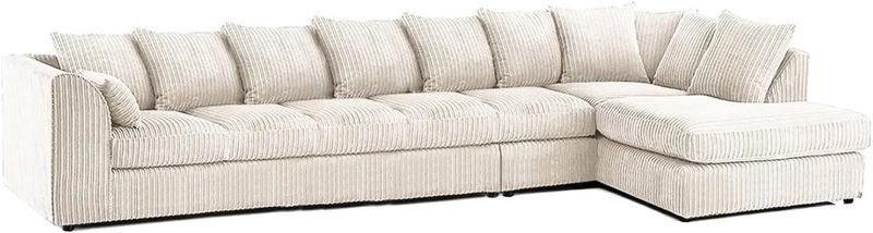 Modular 7 Settee Suites for Living Room (Cream, 7 Seater RH)