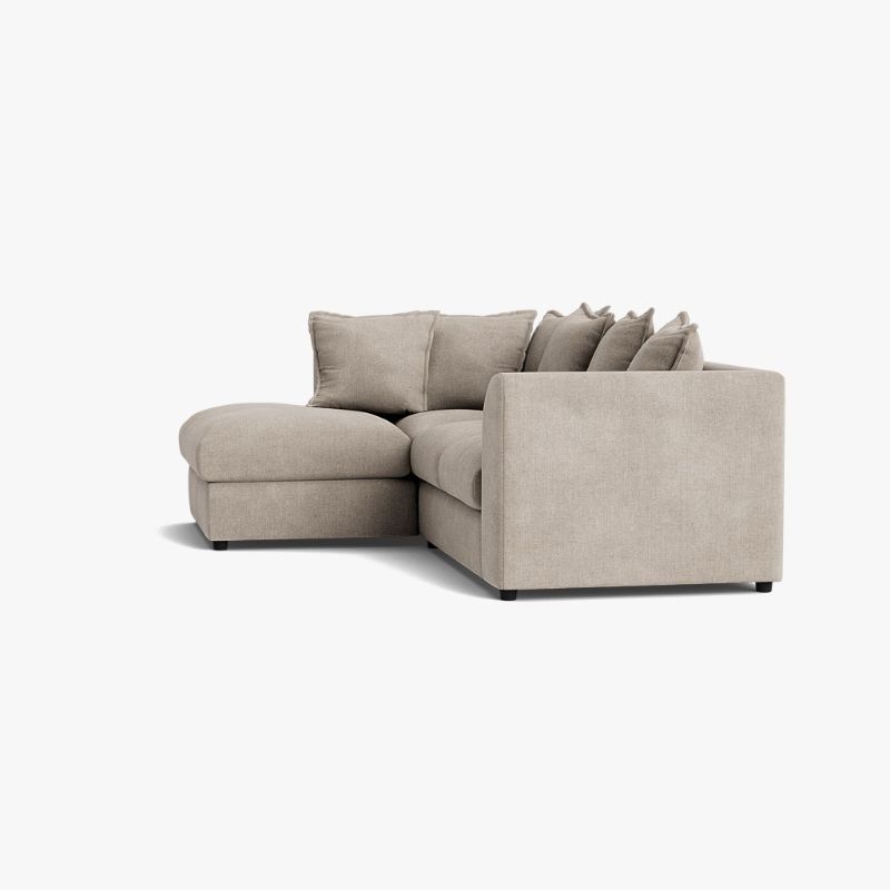 Jumbo Chenille Corner Sofa with Chaise – Taupe | Left Hand L Shape Sofa UK