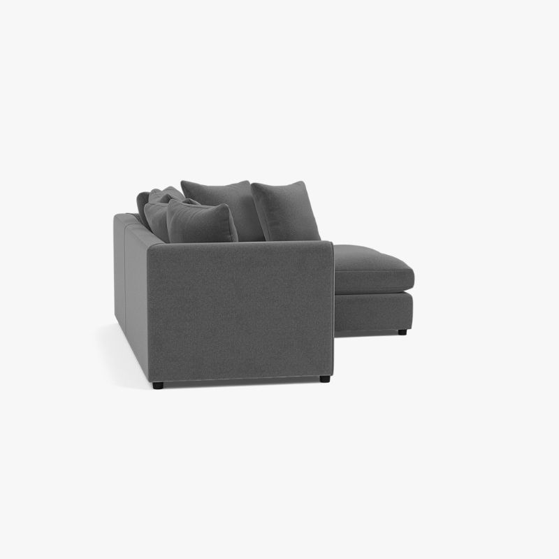 Chelsea Left Hand Corner Sofa – Stone Relaxed Linen | Modern L Shape Sofa UK