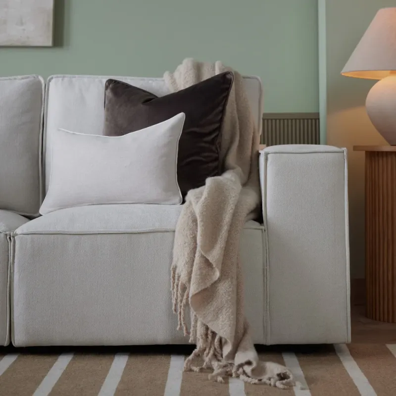Sloane Large Right Hand L-Shape Sofa (Cream)