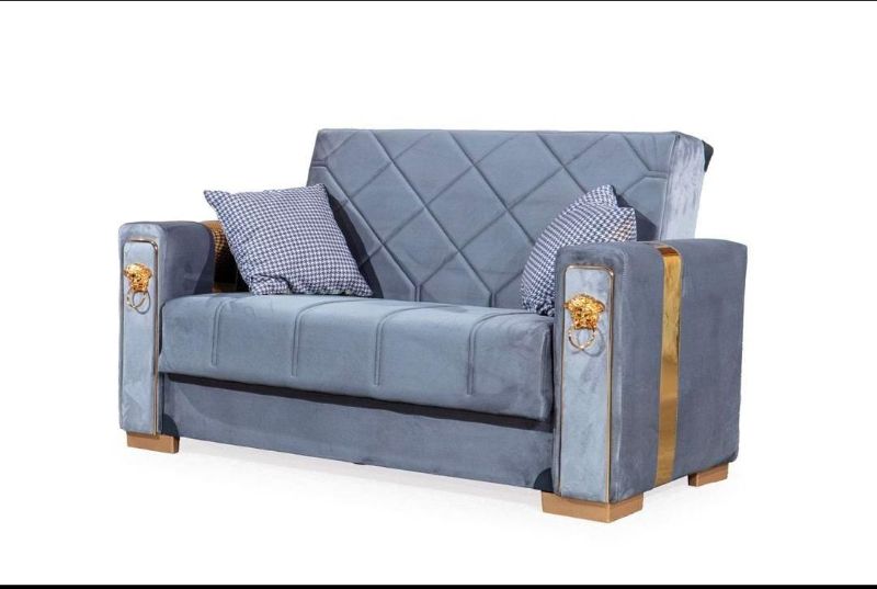 LION SOFABED BLACK AND GOLD