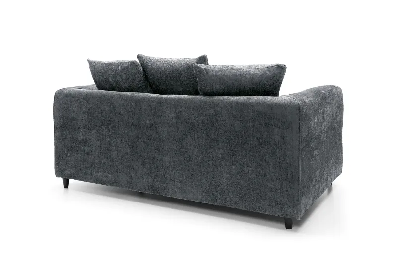 Chenille Dark Grey 2 seater Corner sofa