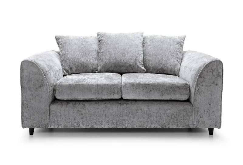 Chenille Light Grey 2 seater sofa Set