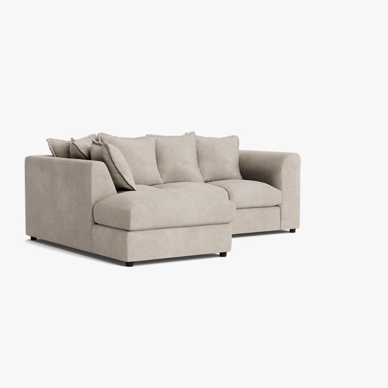 Jumbo Chenille Corner Sofa with Chaise – Taupe | Left Hand L Shape Sofa UK