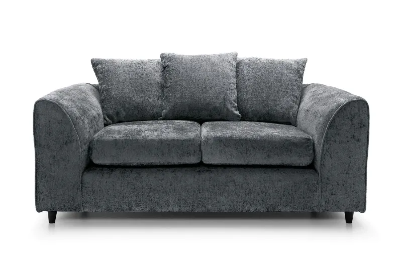 Chenille Dark Grey 2 seater Corner sofa