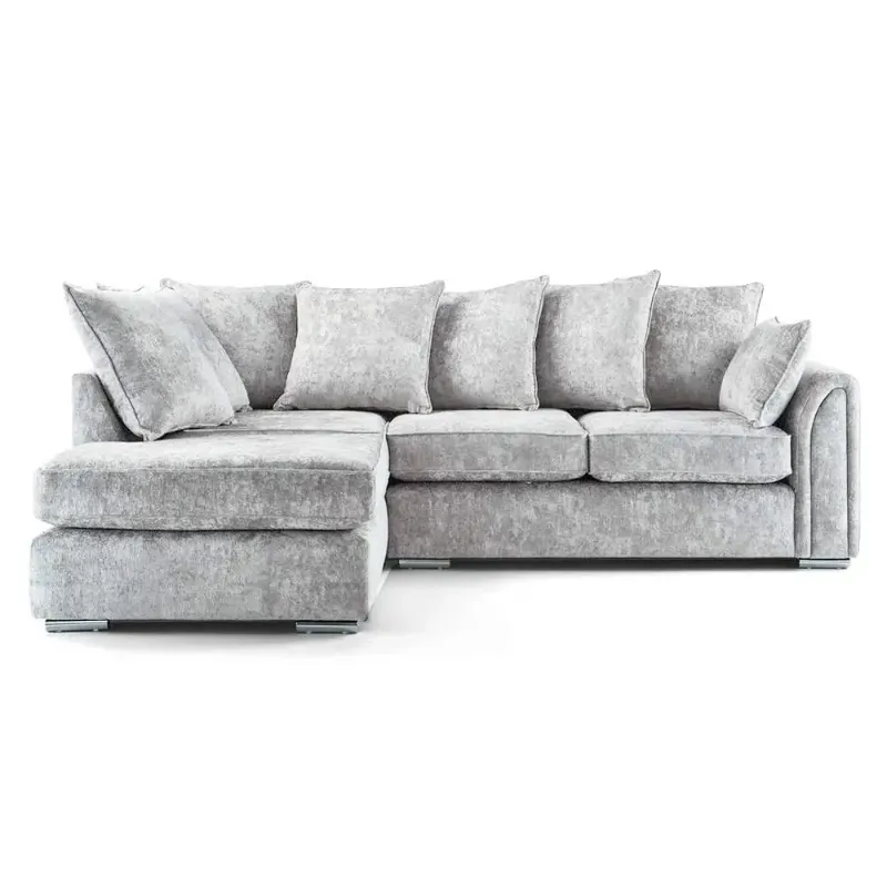 Chiswick Left-Hand Facing Fabric Corner Sofa with Footstool