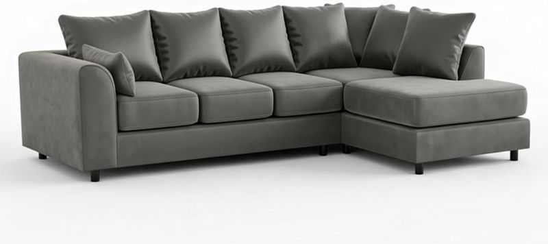 Upholstered 5 Settee Scatter Back Suites for Living Room (Grey, RH 5 Seater)