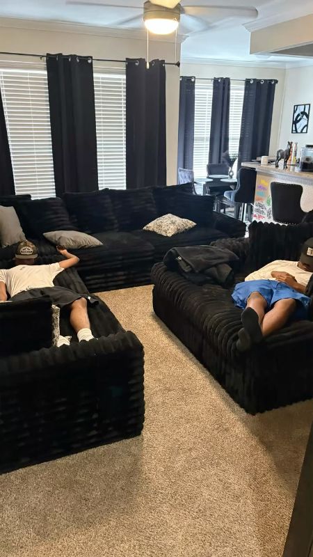 stupendous sectional 2c2 Black Corner sofa