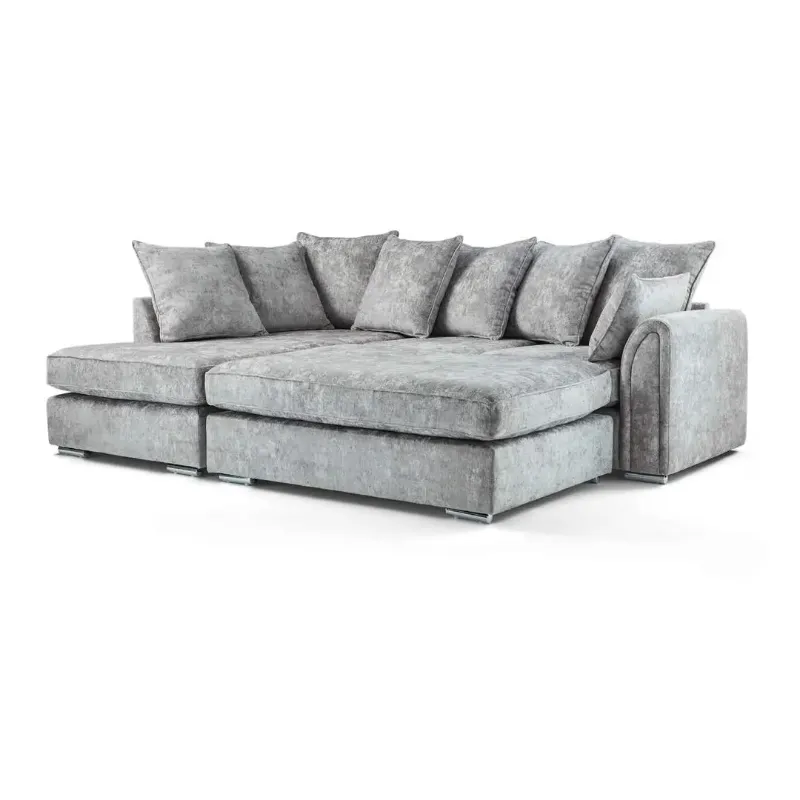 Chiswick Left Hand Facing Corner Sofa with Footstool – Modern Comfy Set