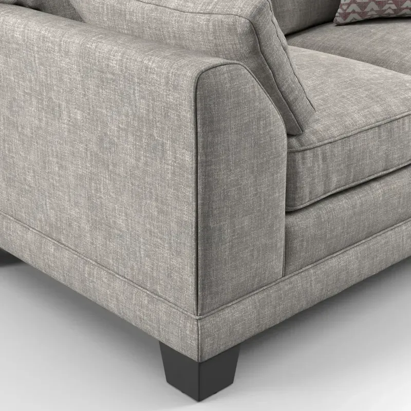 Dylan Barcelona 2 seater high Back sofa (Light Grey)