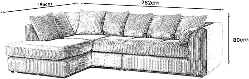 Upholstered L Shaped Scatter Back Seated Couch for Living Room (Mink, 5 Seater, LHC)