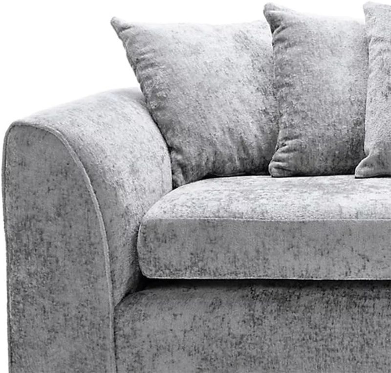 Alaska Grey 3+2 Seater Sofa Set – Scatter Back Fabric Sofa Suite | UK
