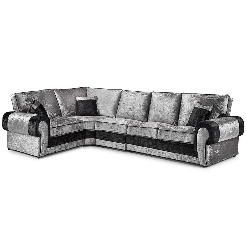 Verona 3C2 Corner Sofa – Crush Velvet Upholstery