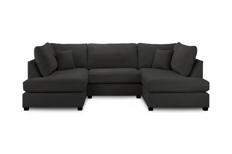 Carnaby Sofa Black U Shape Corner