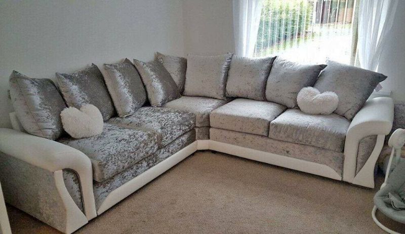 Shannon 5 Seater L-Shaped Corner Sofa – Grey & Black Fabric | Right or Left Hand