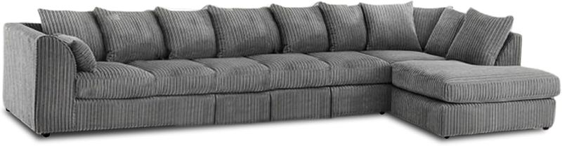Modular 7 Settee Suites for Living Room (Grey, 7 Seater RH)
