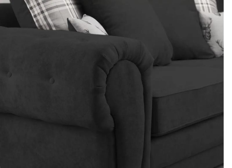 Verona 2C2 Corner Sofa – Chenille Fabric with Scatter Back Cushions