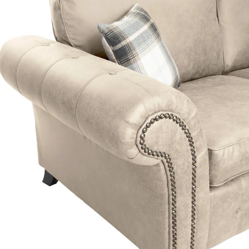 Ashwin 2 Seater Velvet Sofa (Beige)