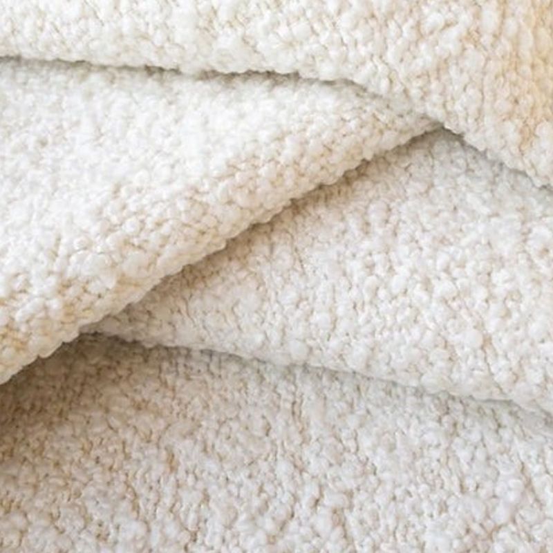 Boucle Fabric 3 Seater Scatterback Sofa - Ivory