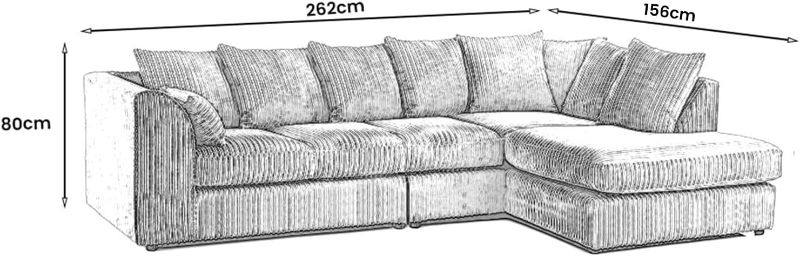 Upholstered L Shaped Scatter Back Seated Couch for Living Room (Mink, 5 Seater, RHC)
