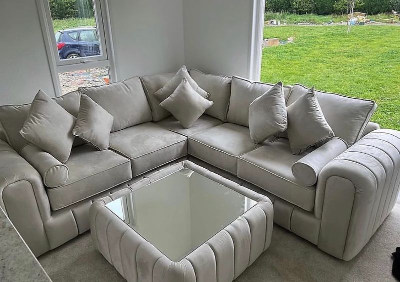 Lilly 2C2 High Back Corner Sofa Available in Multiple Colours