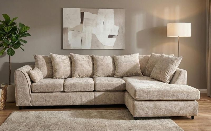 Dylan Alaska 5 Seater Modular Corner Sofa – L Shape Scatter Back | 3 Colours UK