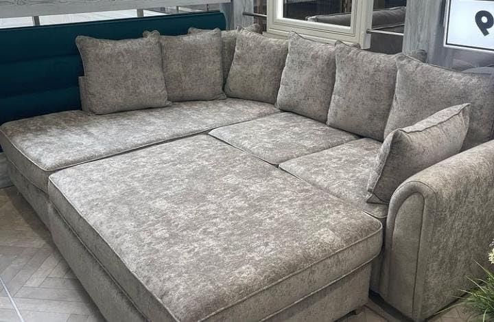 Dylan Alaska L Shape Corner Sofa – Light Grey | Left & Right Hand UK