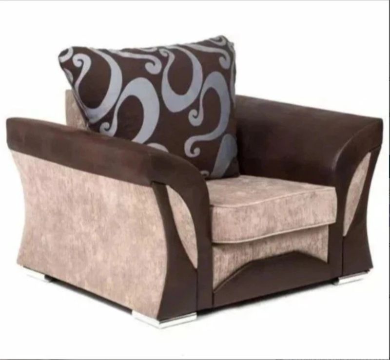 Shannon Brown & Beige Armchair – Elegant Two-Tone Upholstered Accent Chair