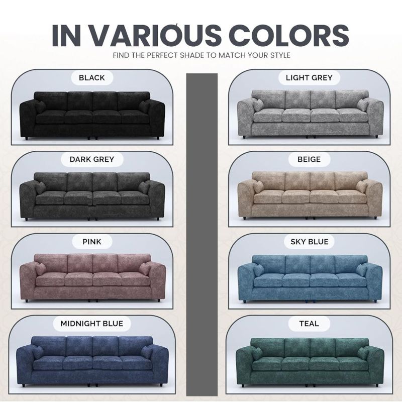 4 Seater Fullback Sofa - Beige