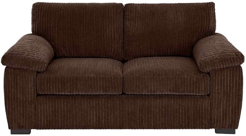 Jumbo Cord 2 Seater Sofa Stylish & Compact Sofa for Modern Living Rooms and Flats Enhance Comfort Without Compromising Space (brown)