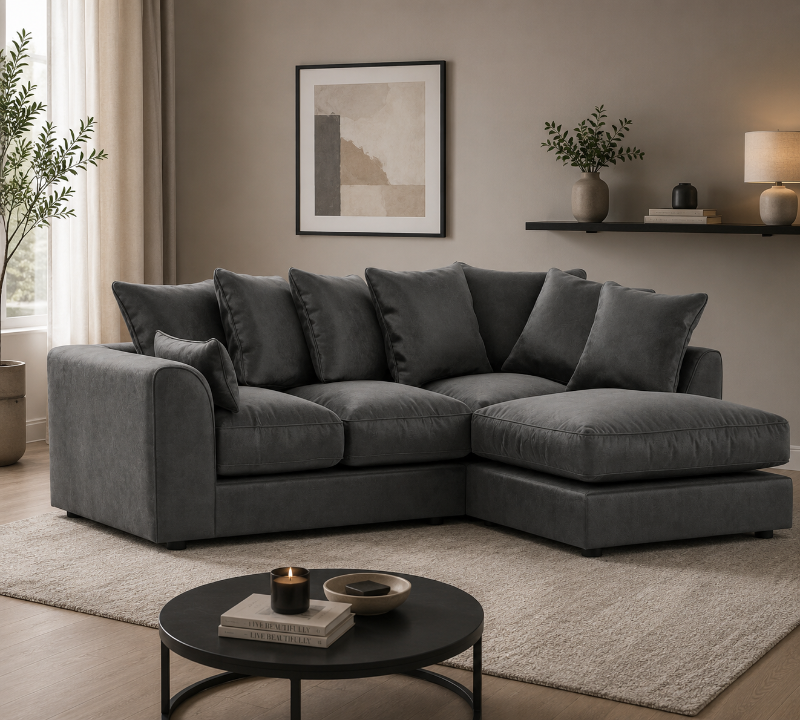 Dylan Scatter back | Plush Velvet Full Sofa Set