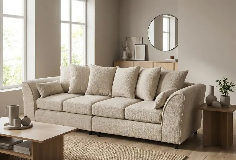 Chenille 4 Seater Sofa
