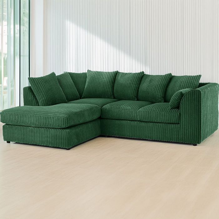 Hannah Jumbo Cord 4 Seater Left Hand Facing Corner Sofa