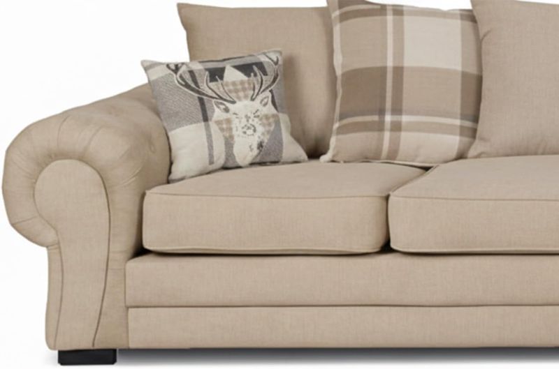 Verona 3C2 Corner Sofa | Dual Arm 6 Seater Couch | Scatter Back Corner Sofa for Living Room (Mink, Right-Hand Facing)