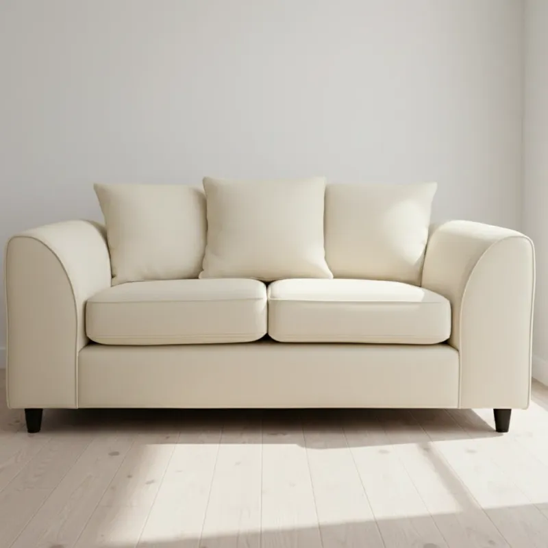 2 Seater Scatter Back plush velvet (Cream)