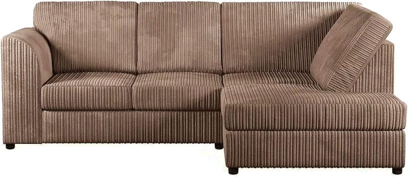 Dylan Jumbo cord Full Back Corner sofa (Beige, Right Hand Corner)