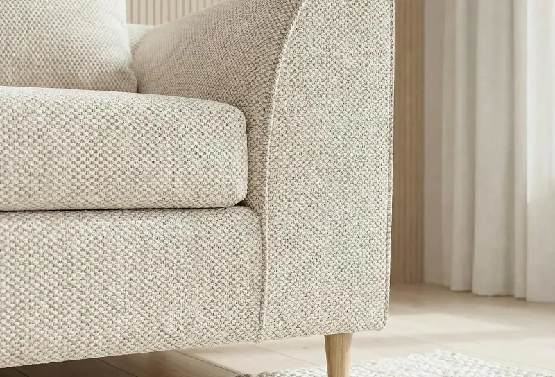 Chenille 2 seater Scatter Back Cream