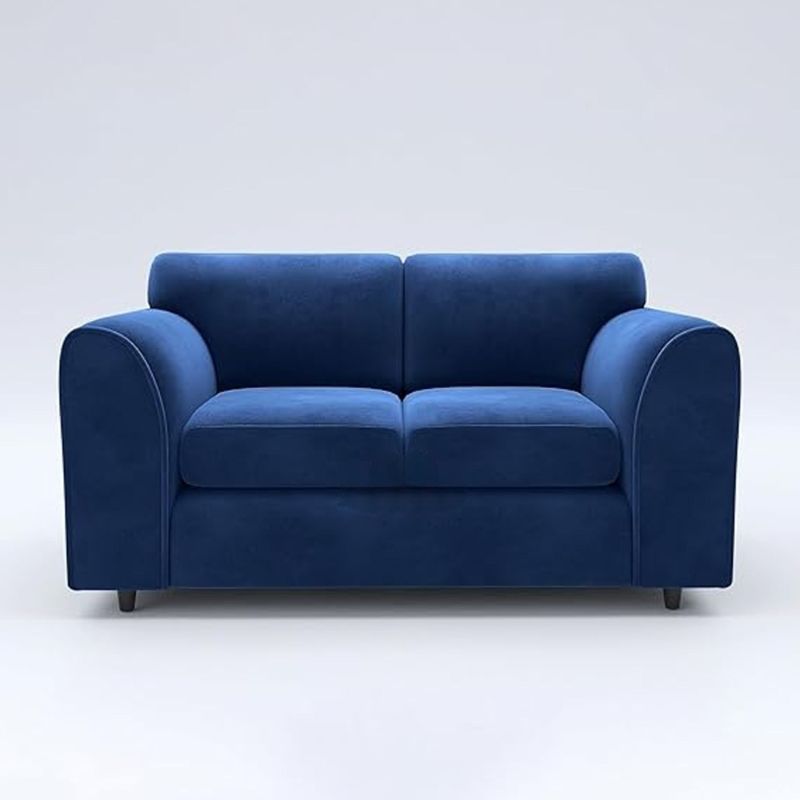 lush Velvet 2 Seater Fullback Sofa - Midnight Blue