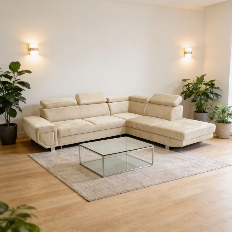 Arctic Fabric Corner Sofa Bed with Hidden Storage – Extra Comfort