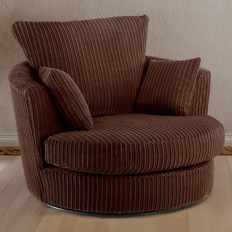 Modern Grey Jumbo Cord Cuddle Chair