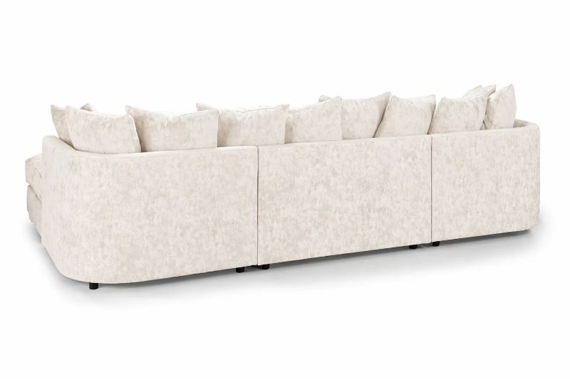 Bishop Alaska Pearl U Shape Sofa – Luxury Large Corner Suite with Footstools & Deep Foam Seating